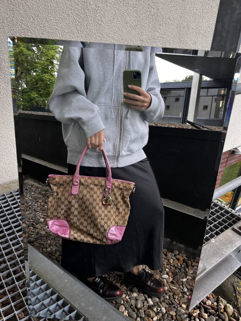 Gucci - GG Monogram Pink Leather Tote Bag Preloved